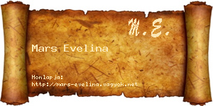 Mars Evelina névjegykártya
